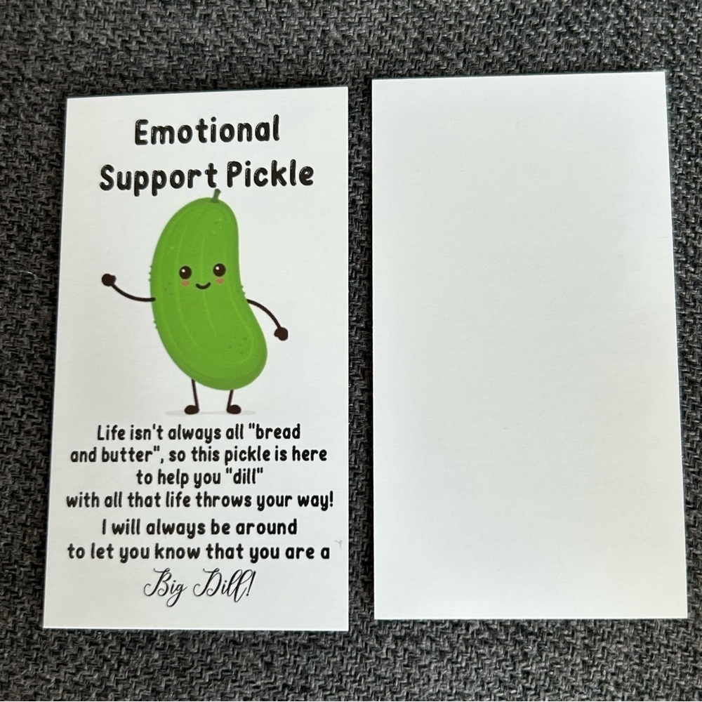 POSITIVE PICKLE Brooch Pin + Affirmation Card Set, Green, Gold - Picture 3 of 17